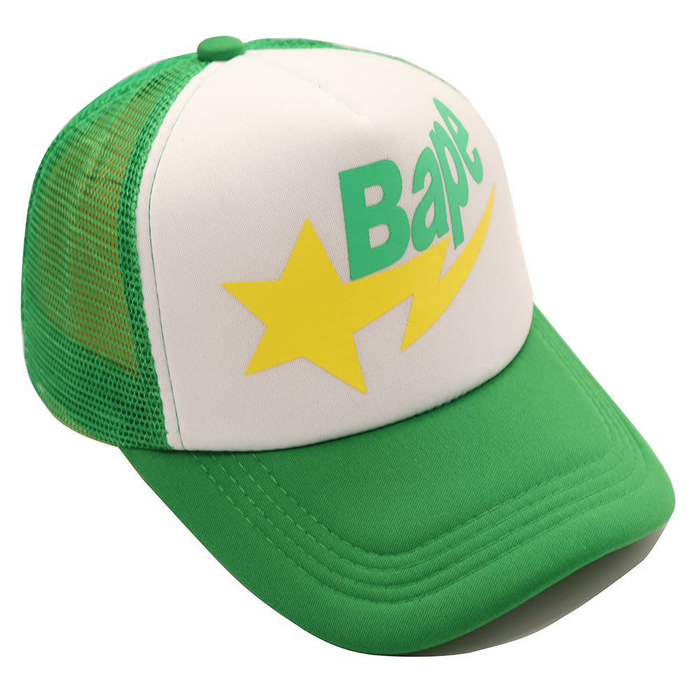 Wholesale  GALLERY DEPT New Trendy BAPE Mesh Trucker Cap Casual Letters Baseball Cap