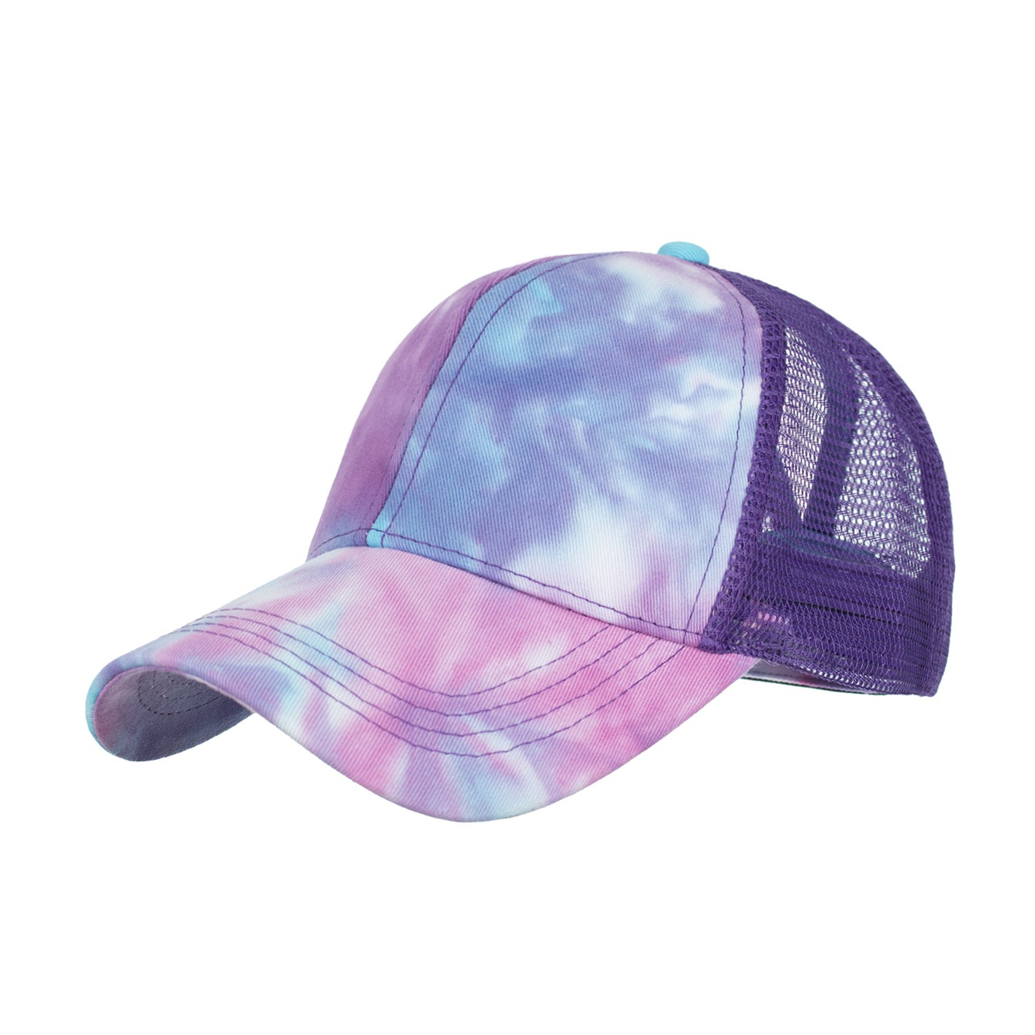 Wholesale Tie-Dye Ponytail Hole Mesh Baseball Cap
