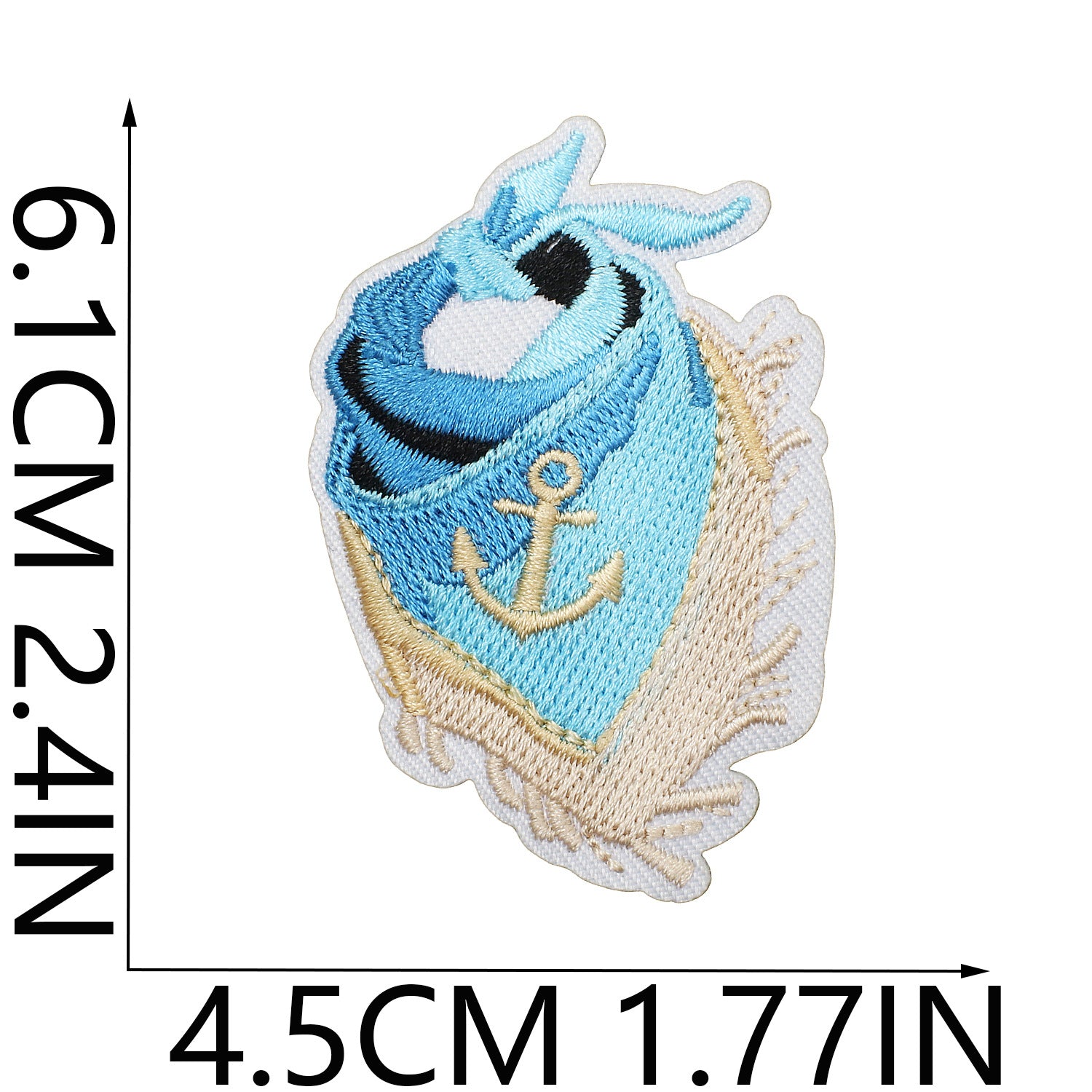 Wholesale summer Pearl Shell Beach Crab Embroidery DIY Patches