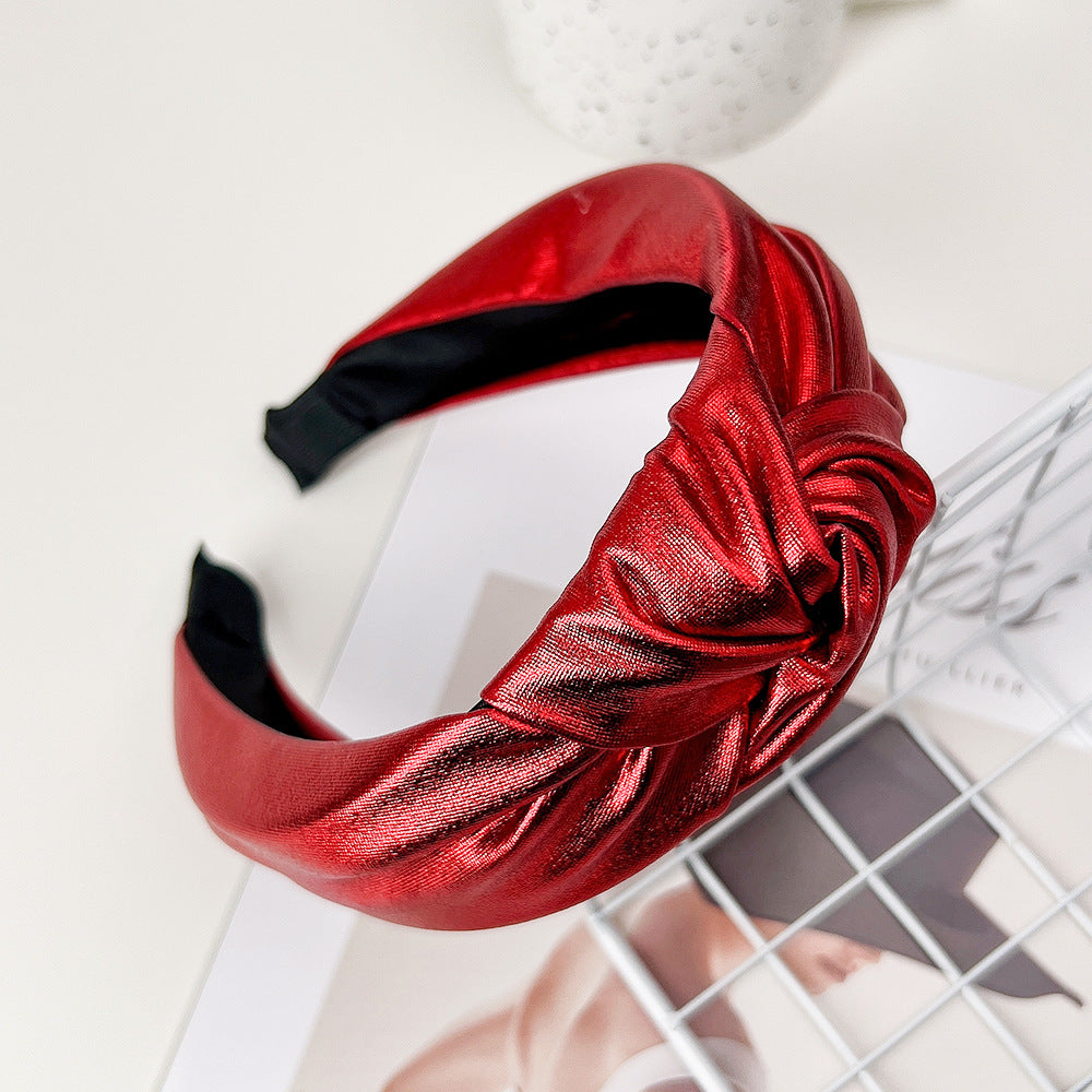 Diadema al por mayor de láser PU ancho