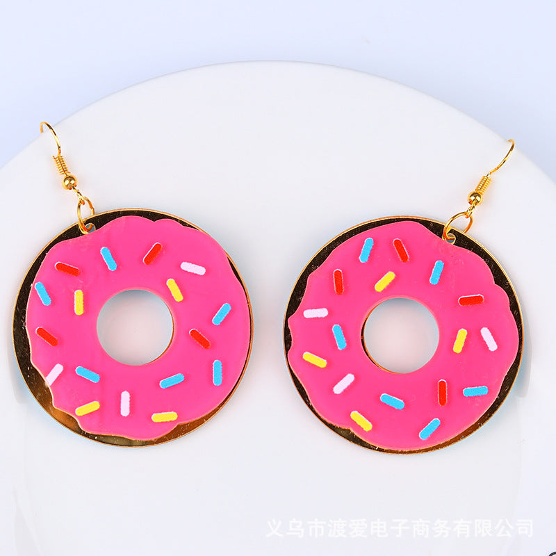 Wholesale Hamburger Donuts and Acrylic Earrings