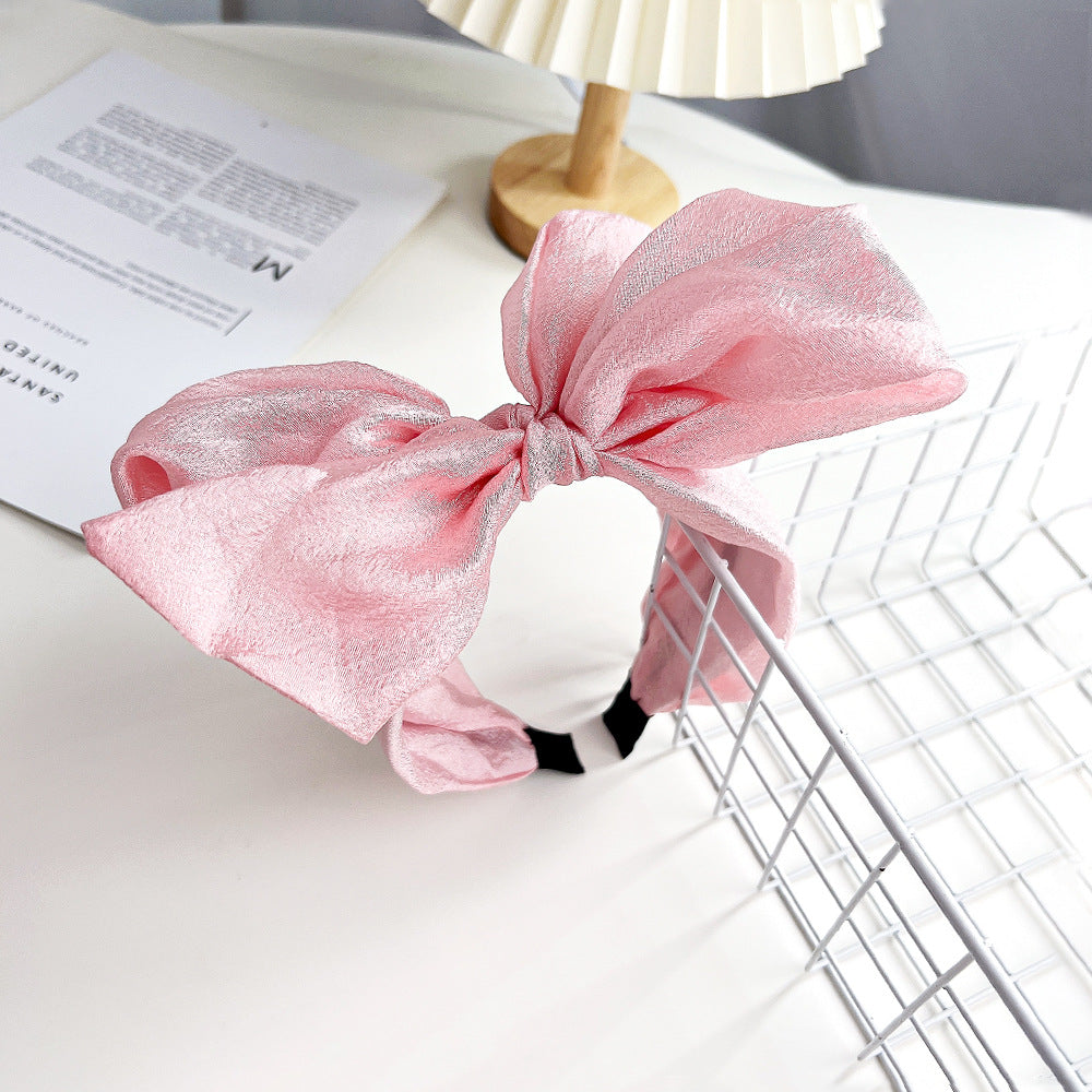 Tela de tela al por mayor diadema de corbata de lazo de borde