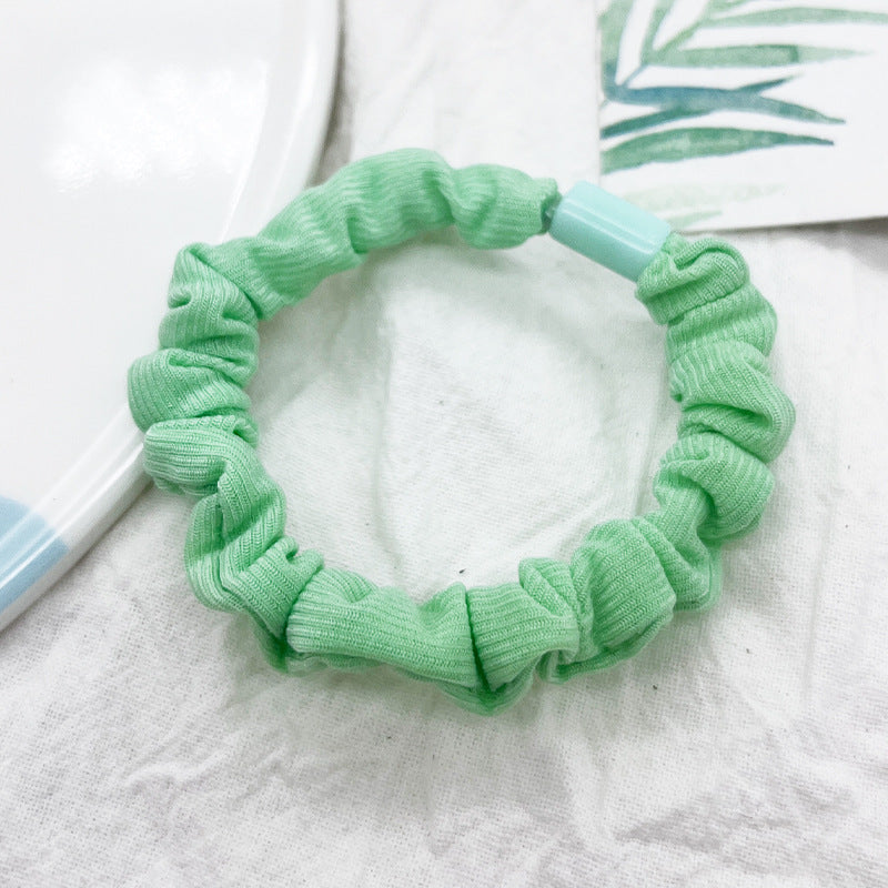 Wholesale High Elastic Pleated Fresh Candy Color Hair Rope