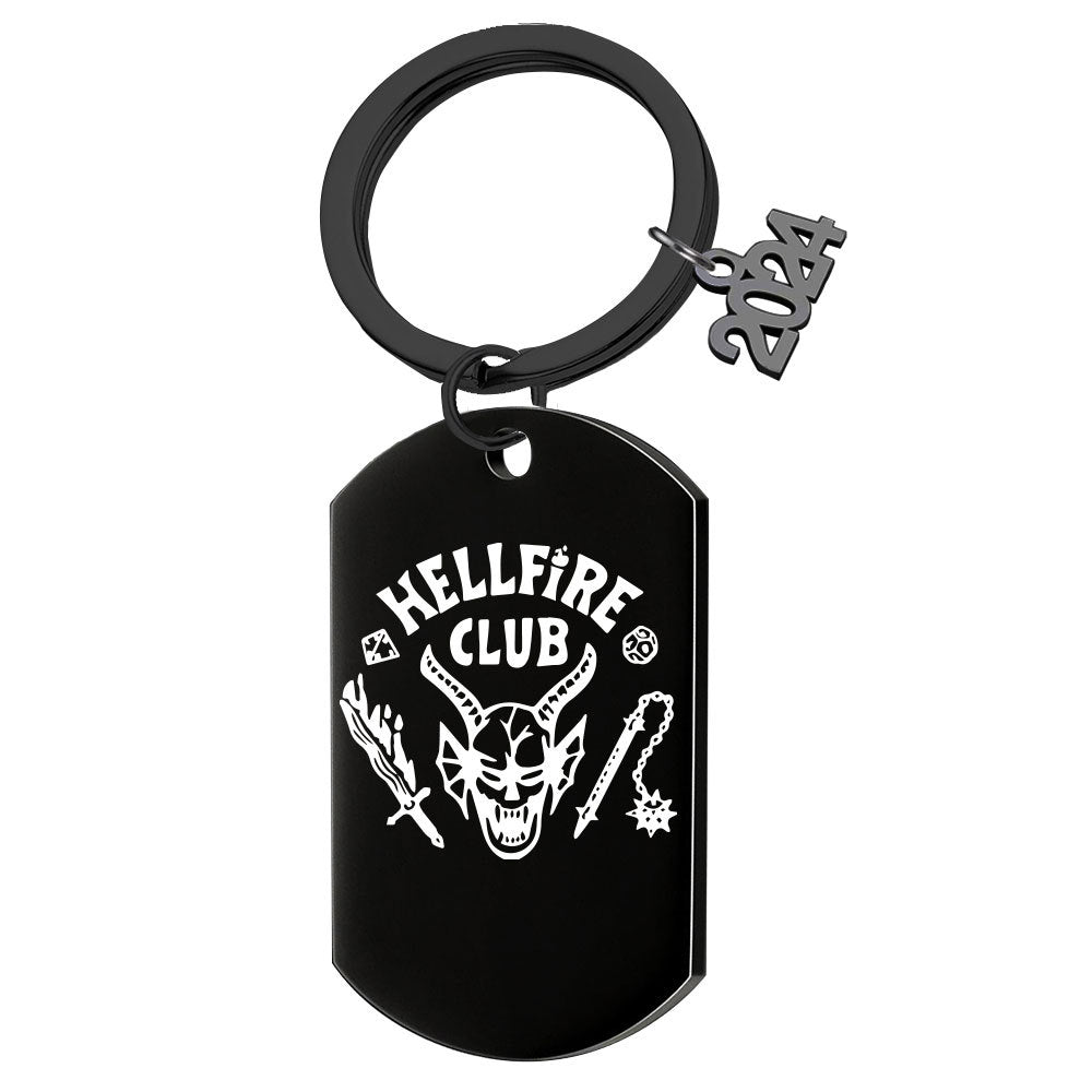 Wholesale Devil Patterned Stainless Steel Keychains