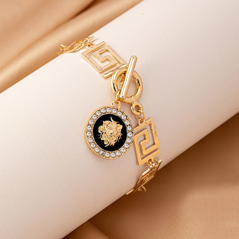Wholesale Retro Chunky Chain Embossed Anklet Geometric Chic Fashion Accessory Gift For Beach