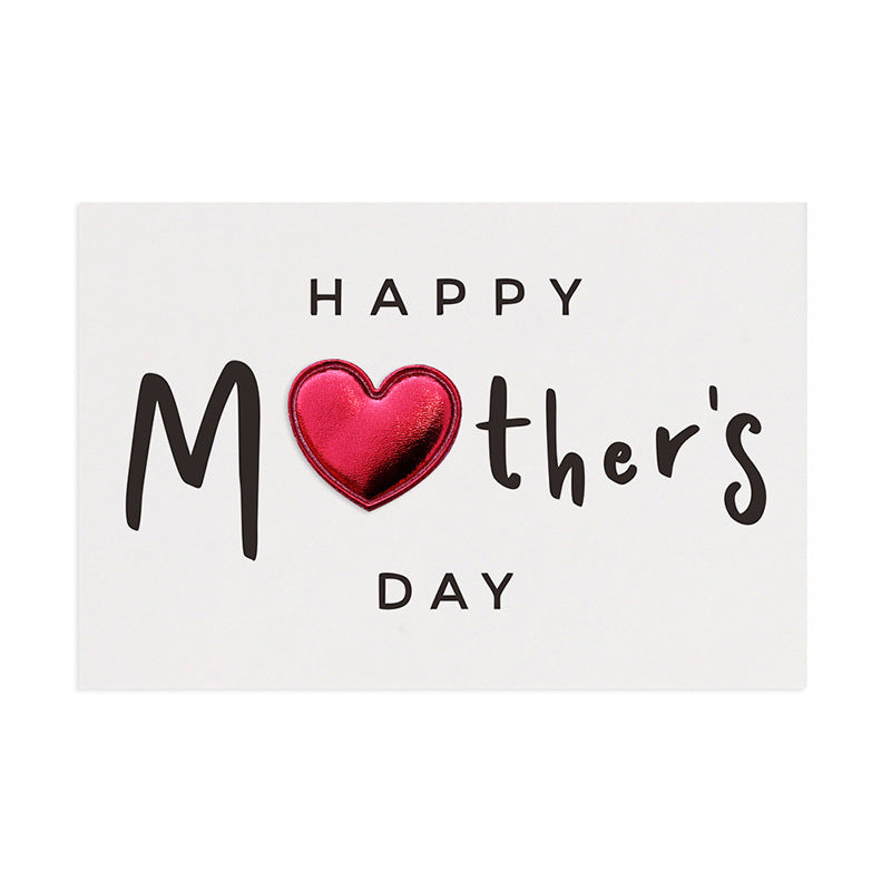 Wholesale of 10pcs/packDIY Leather Love Three-dimensional I Love You Mother's Day Card