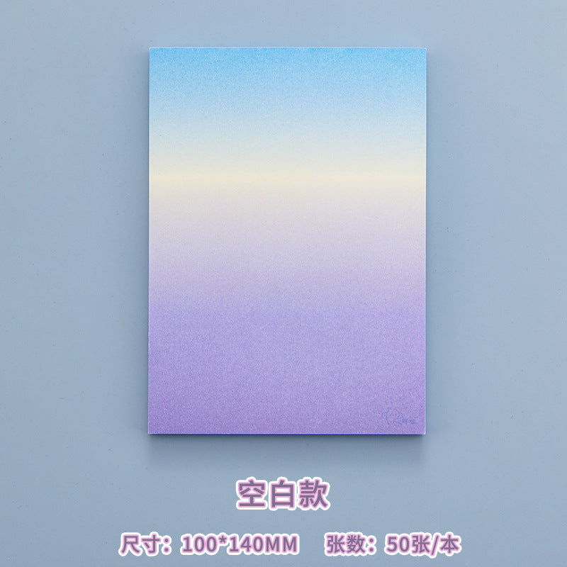 Wholesale Purple Gradient Peelable Non-Adhesive Paper Memo Pad