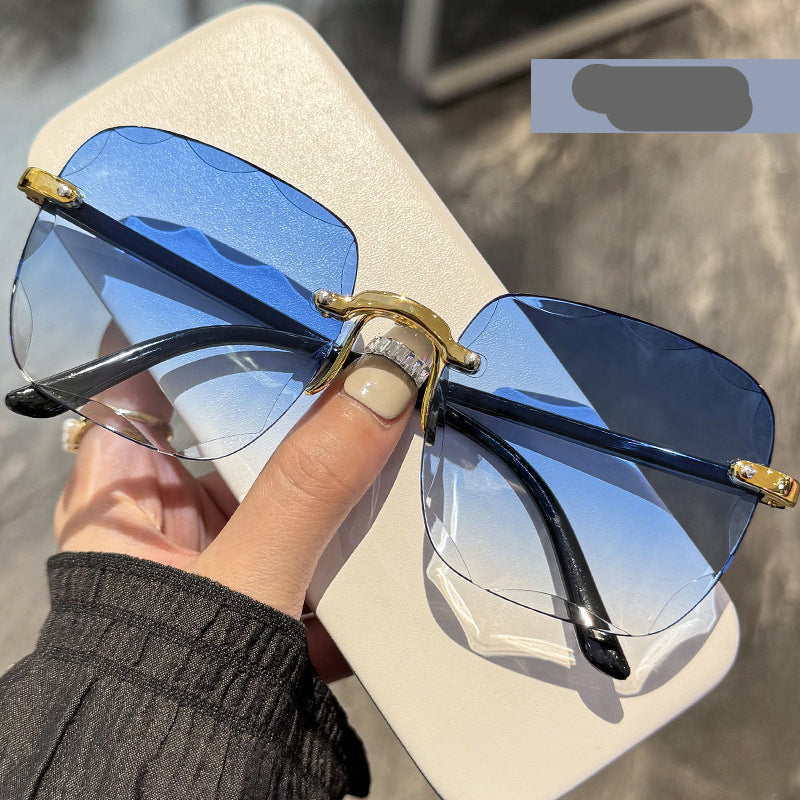 Wholesale Sunglasses Women's High-end Sense Internet Trendy Women's Fashionable Korean Anti-UV Glasses