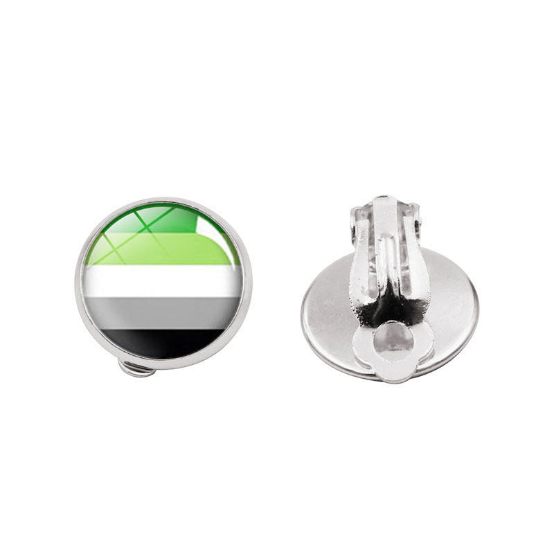 Wholesale Time Stone Unpierced Alloy Earrings