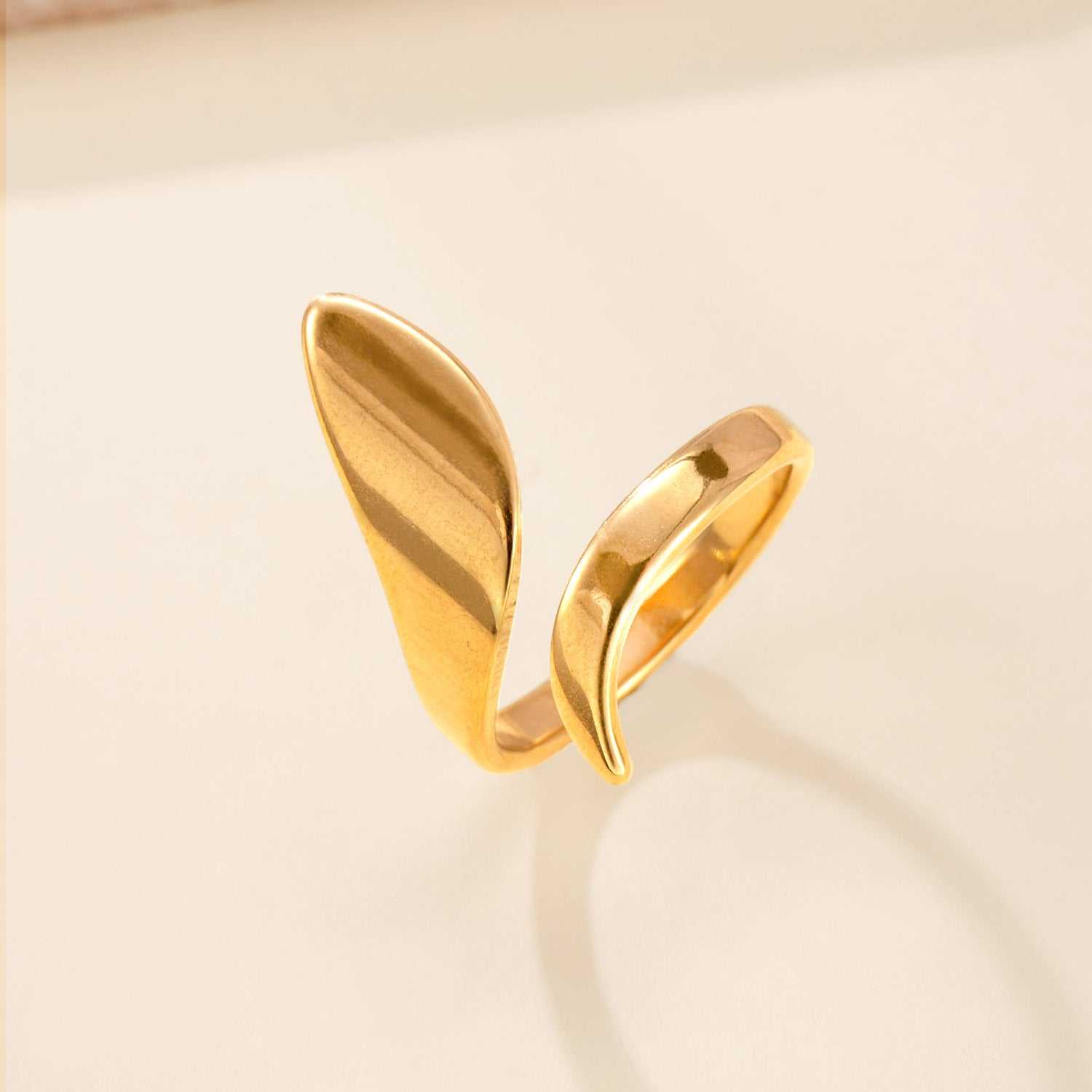 Wholesale Twisted irregular open stainless steel women' s ring