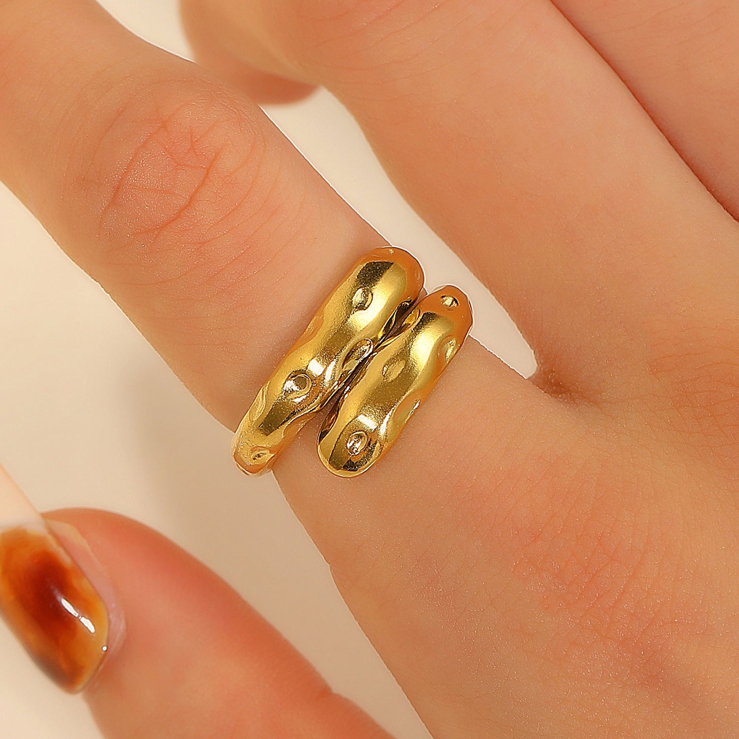 Wholesale Vintage glossy texture ring