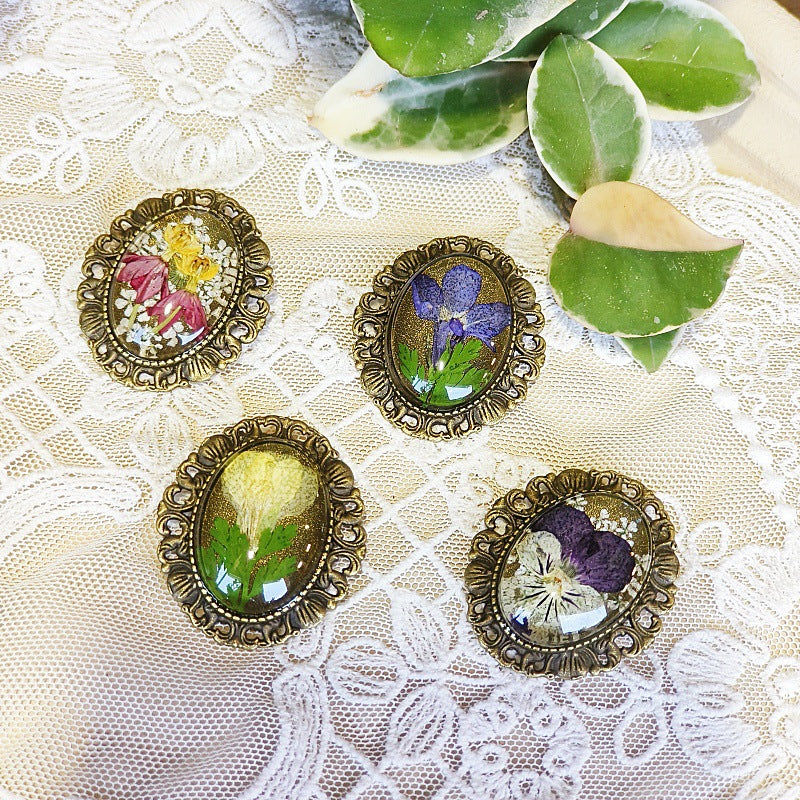 Wholesale Handmade Vintage Lace Real Flower Immortal Flower Hairpin Brooch Bracelet Necklace