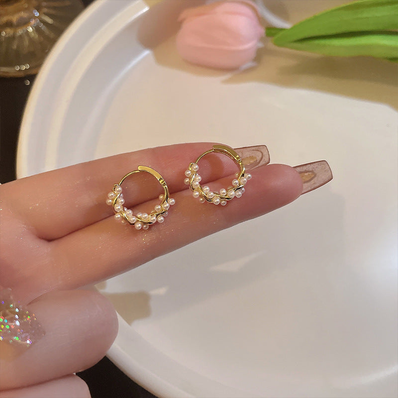 Wholesale High-grade pearl earrings irregular