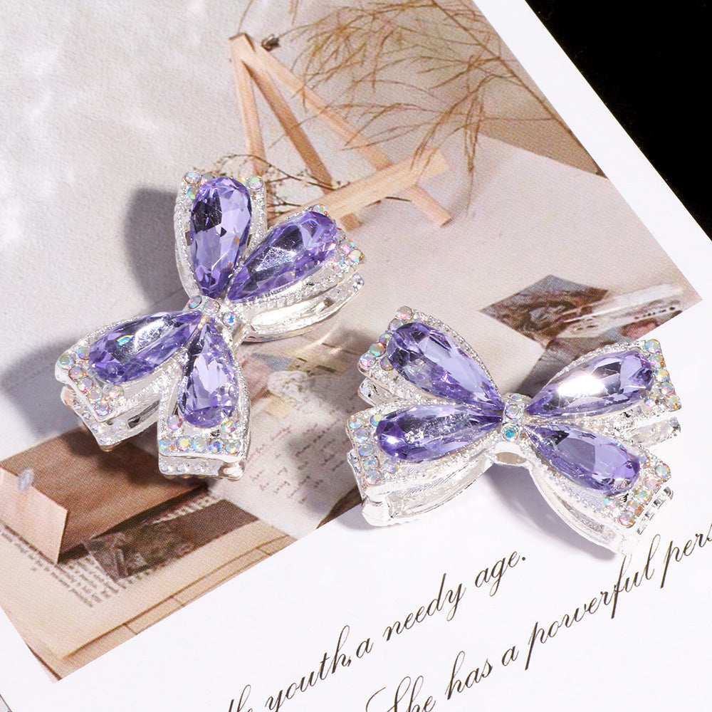 Wholesale 5pcs Colorful crystal bow DIY jewelry beads