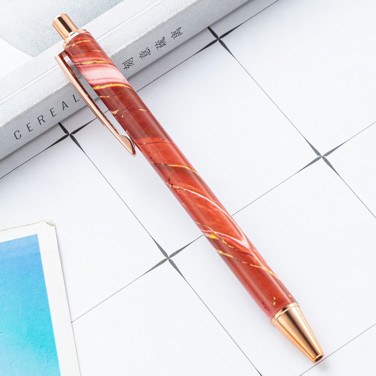 Wholesale New creative student cute printing pattern metal pen