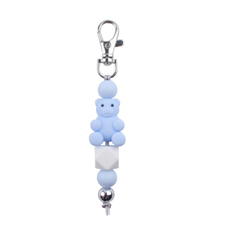 Wholesale Cartoon Winnar Silicon Plastic Beads Keychain