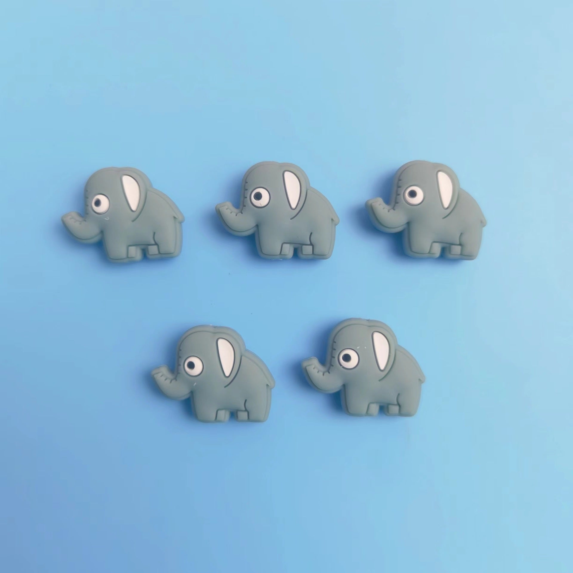 Beads de silicona animal de dibujos animados al por mayor 10pcs