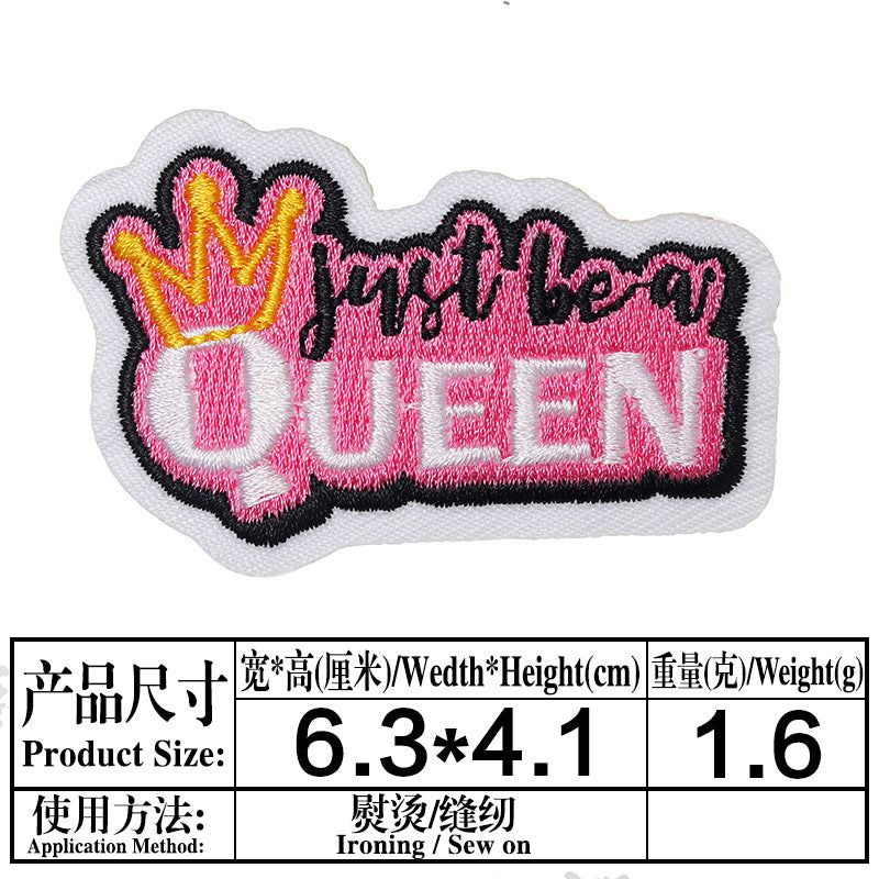 Wholesale Inspirational  encourages English embroidery DIY Patches