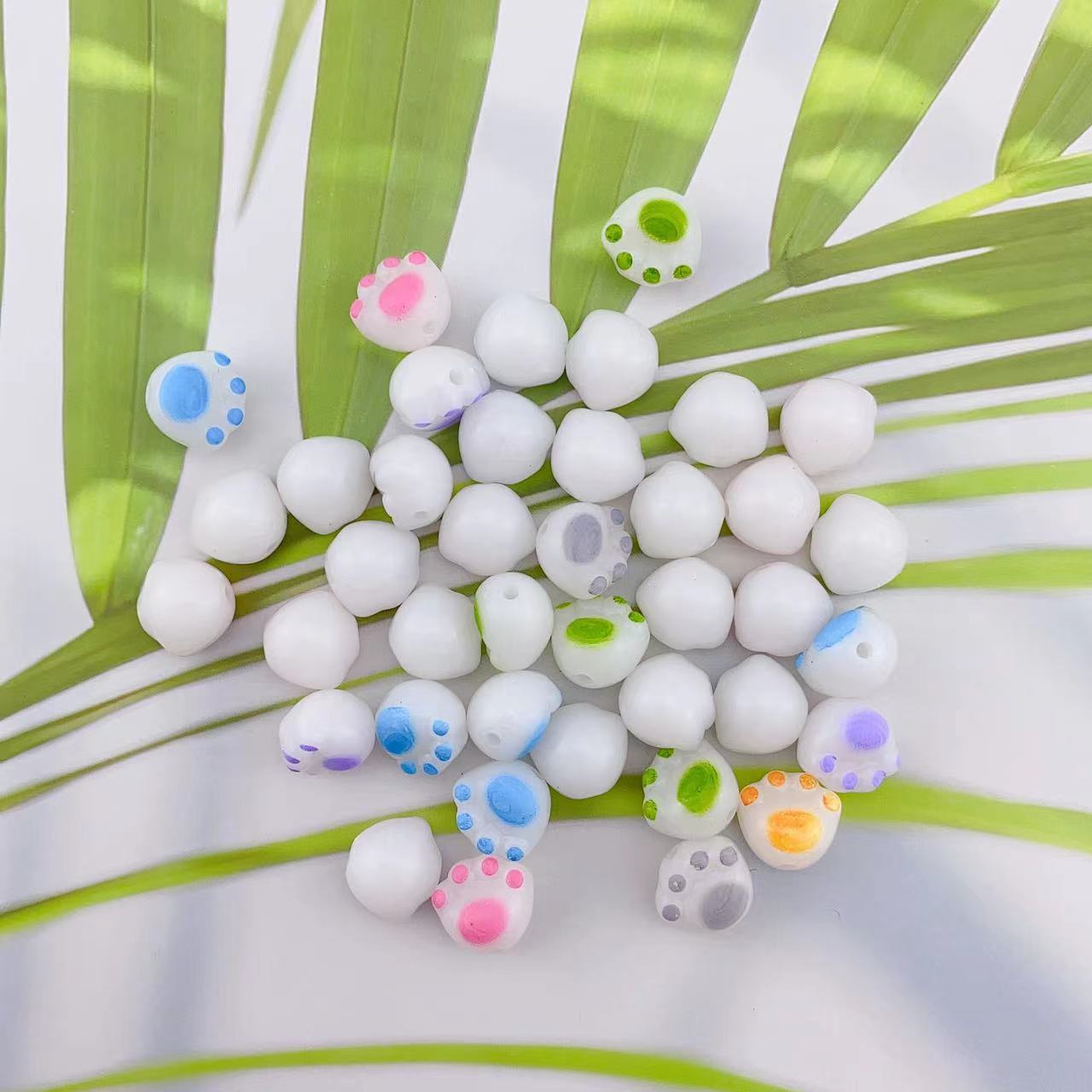 Wholesale 10PCS Plated Cat's Claw Acrylic Beads