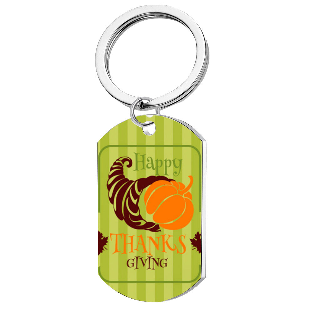 Wholesale Western Farm Stainless Steel Keychain