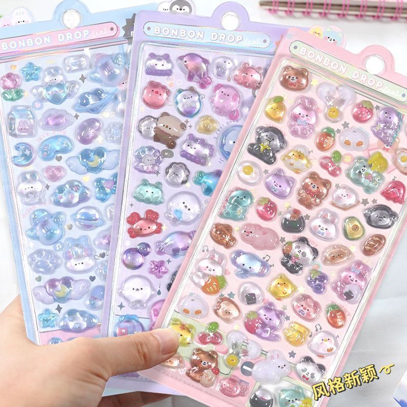 Wholesale Ocean Planet Cartoon Cute Animal 3D Stickers OLY Exclusive