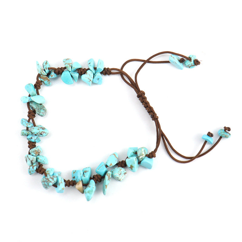 Wholesale Natural Crystal Agate Gravel Pure Hand-woven Adjustable Bracelet