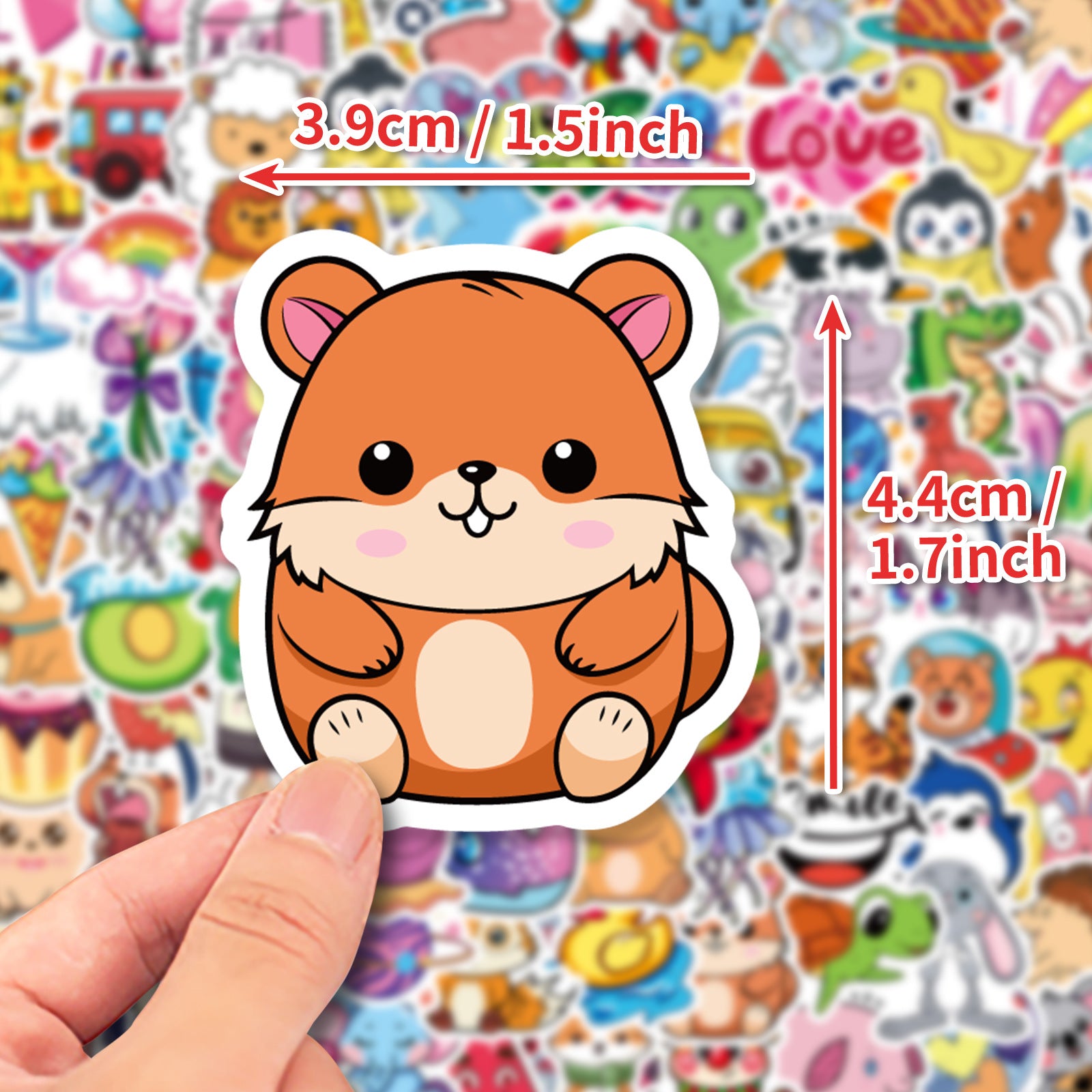 Wholesale 100pcs Cartoon Animal Hedgehog Stickers