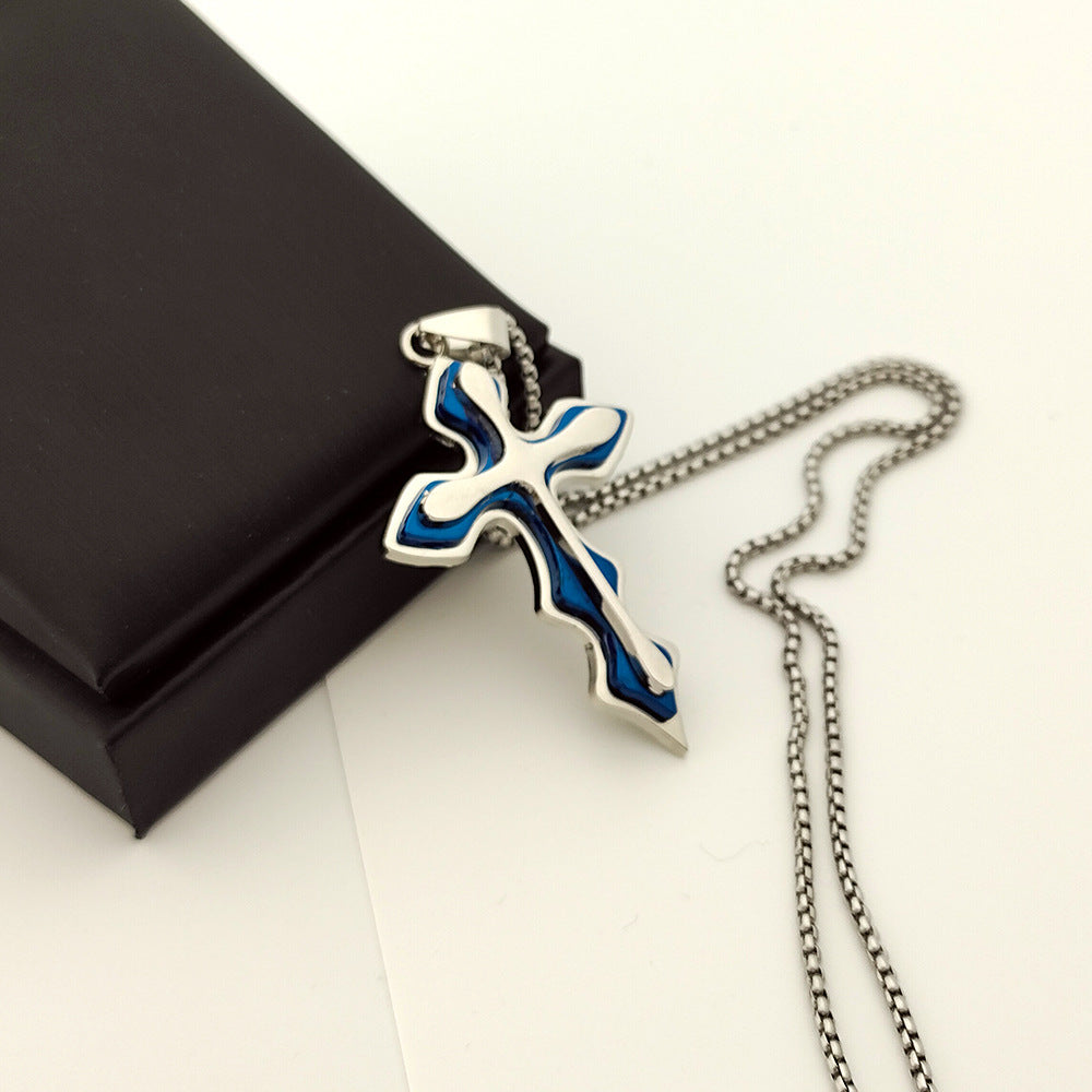 Wholesale Three Layer Cross Men's Necklace