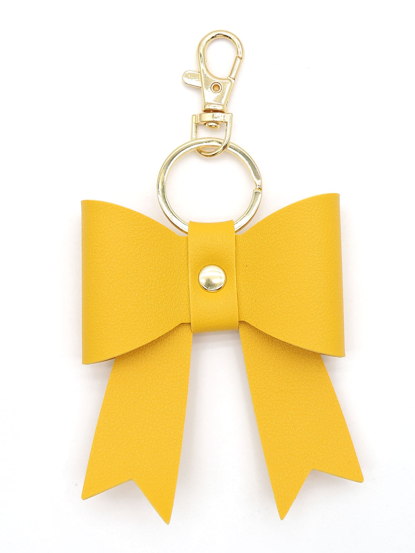 Wholesale New simple PU leather bow shape key chain bag pendant accessories