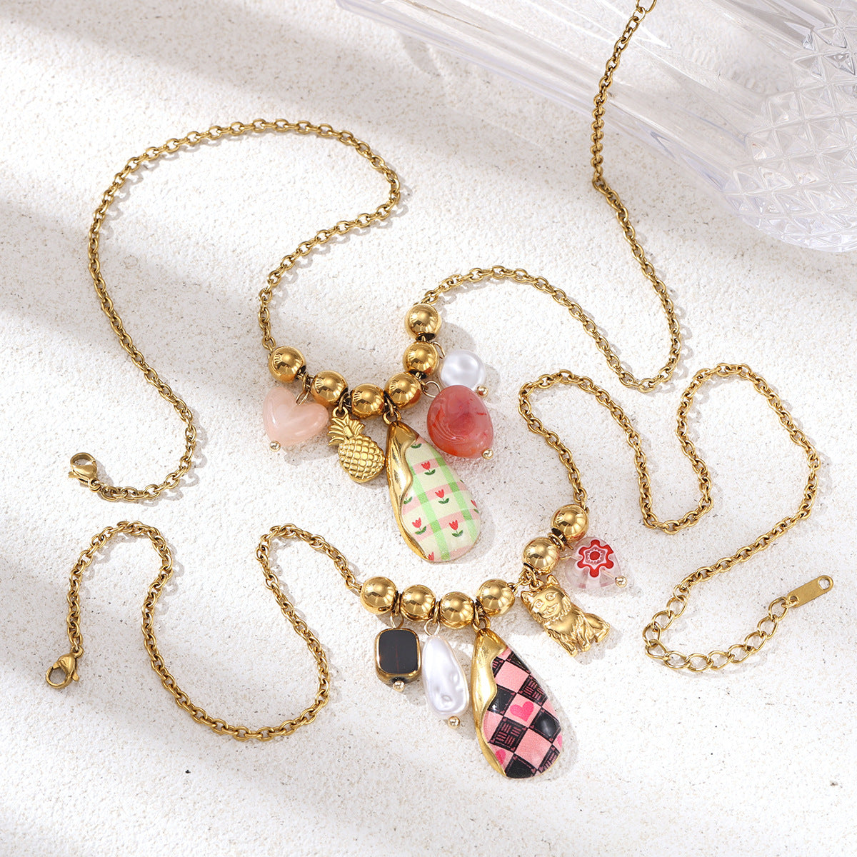 Wholesale Stainless Steel Oil-dripping Pendant Necklace