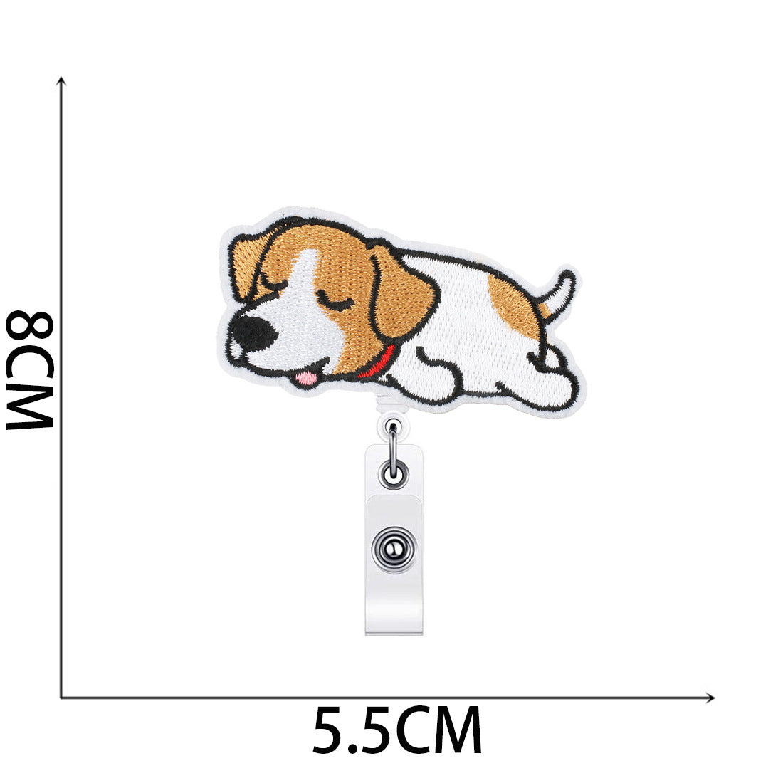 Wholesale Chai Dog Easy Pull Buckle Embroidered Cloth Sticker