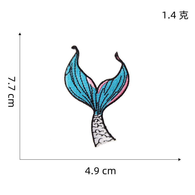 Wholesale Colorful Mermaid Tail Embroidered Patch