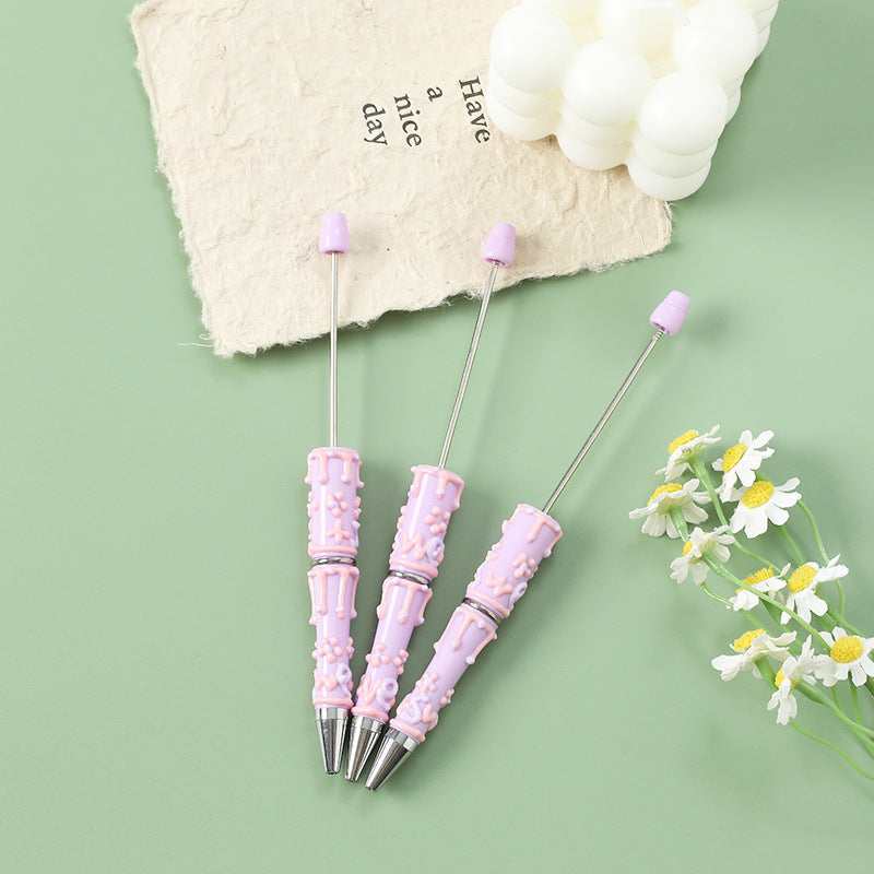 Wholesale 10pcs Cute hand-painted oil painting beads pen diy