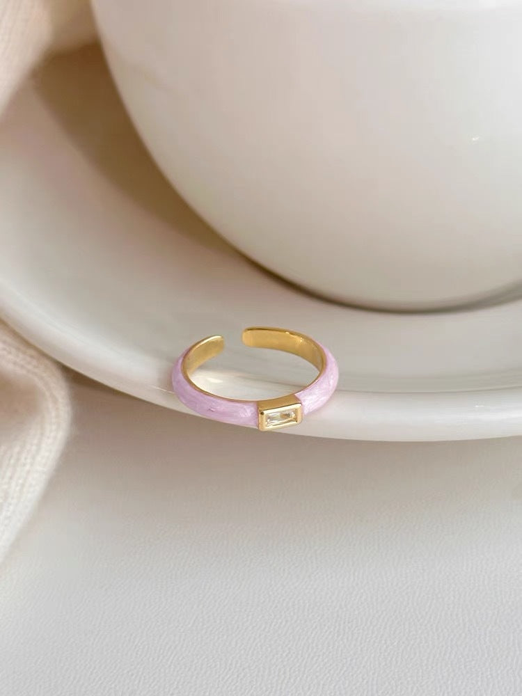 Wholesale Rainbow Tourmaline Ring Fashion Multi-Treasure Beaded Ring