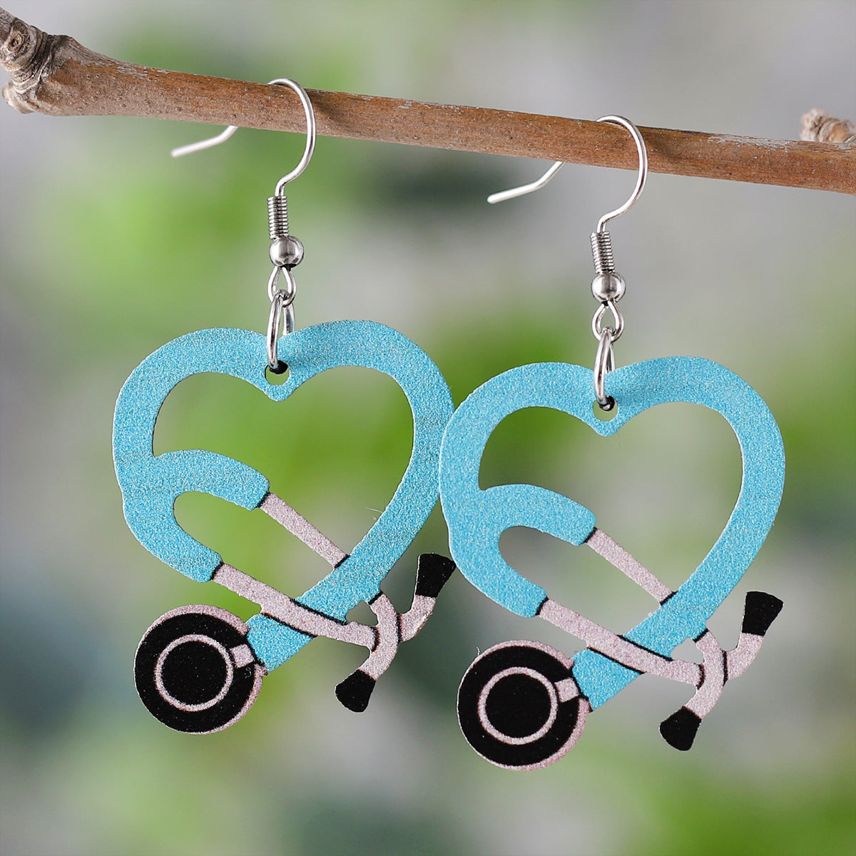 Wholesale Heart Hollow Pendant Earrings Double-Sided Jewelry