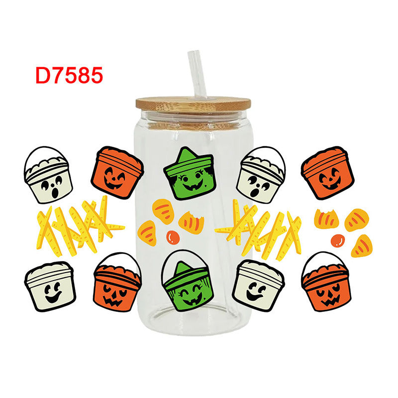Wholesale Beverage Halloween Series 16oz Cup UV DTF Wraps