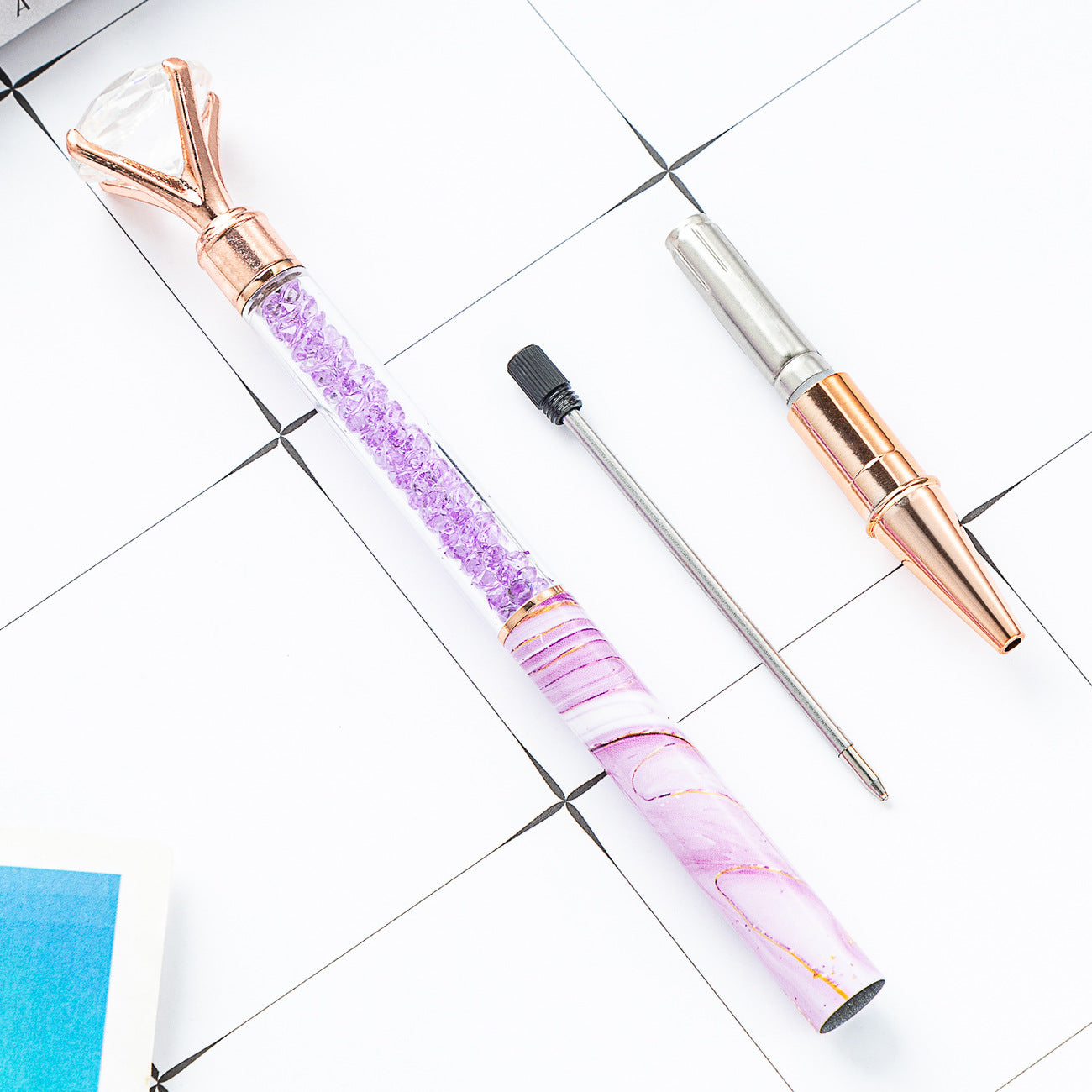 Wholesale Pens Marble Grain Metal Diamond Crystal Pens