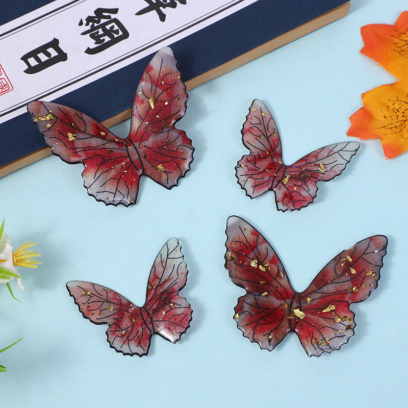 Wholesale  10pcs Shaped Butterfly Epoxy DIY Handmade Jewelry Accessories Earrings