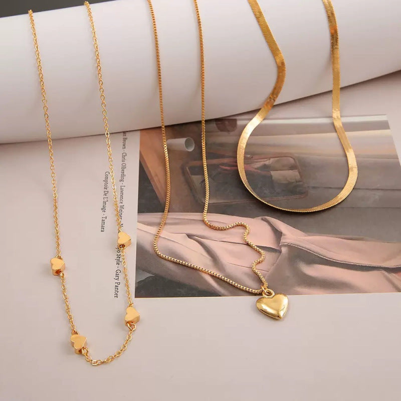 Wholesale fashion love necklace all-match multi-layer necklace