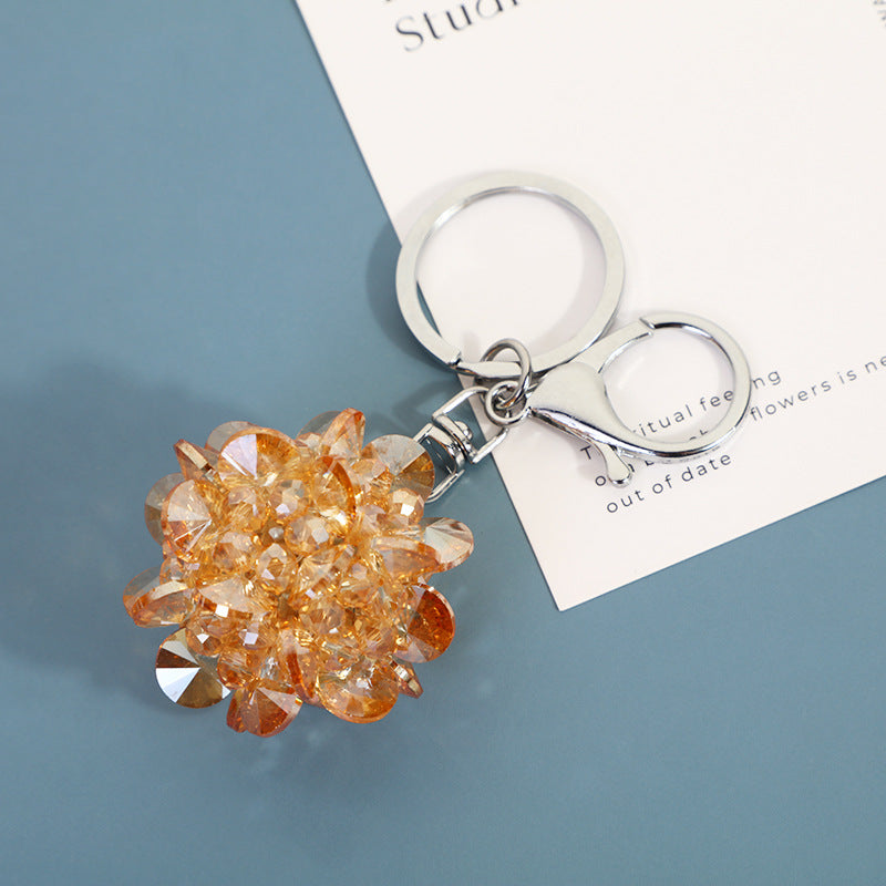 Wholesale Metal Snowflake Rhinestone Keychain