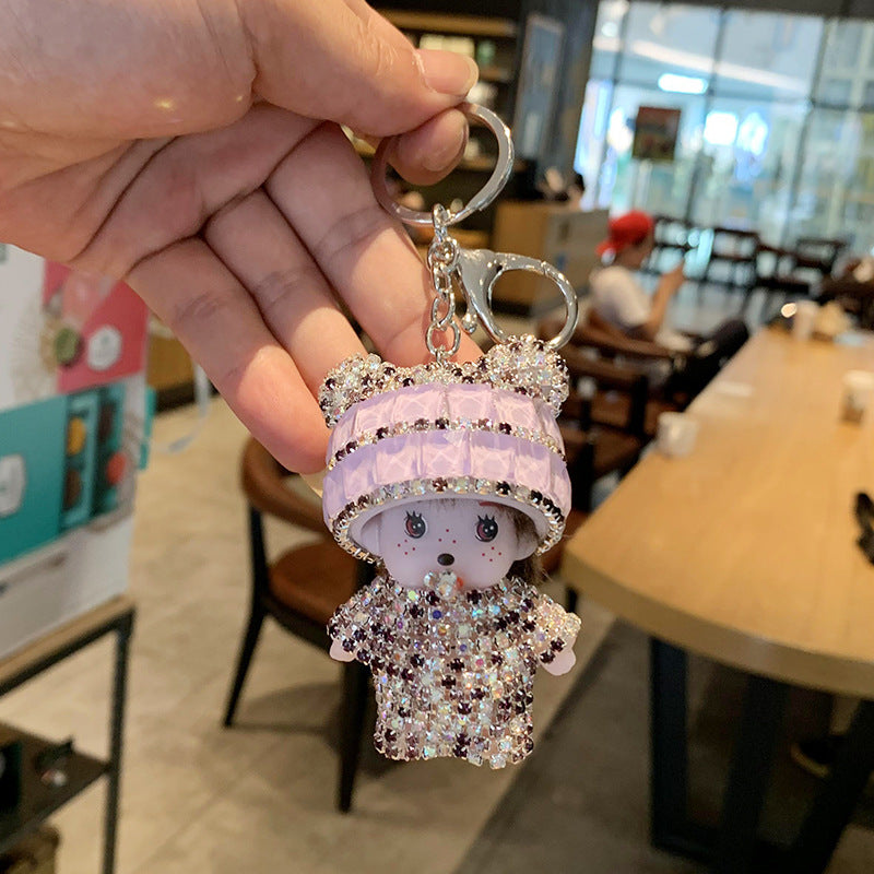 Wholesale Cartoon Doll Crystal Keychain