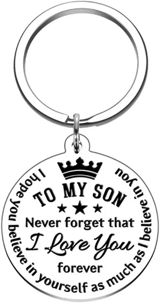 Wholesale Inspirational Father and Son Stainless Steel Keychain