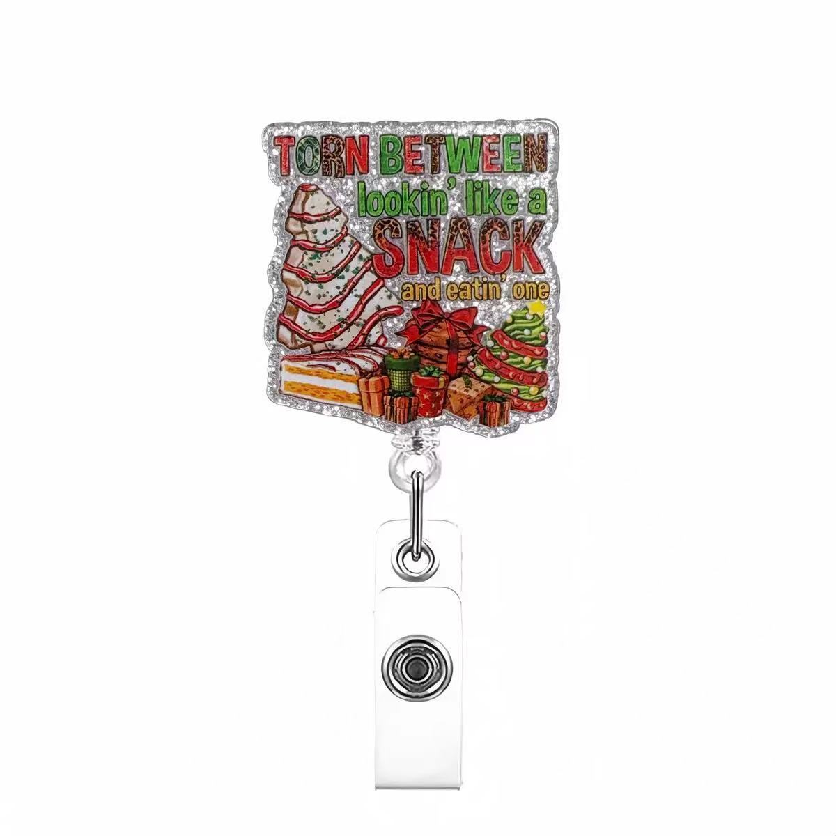 Wholesale Christmas Tree Christmas Cartoon Badge Reels