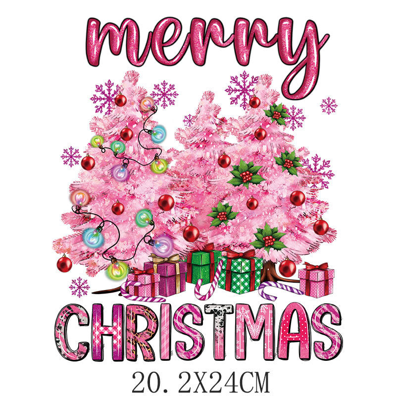 Wholesale Pink cartoon  heat transfer pattern  UV DTF Ready to Press Transfers Wraps