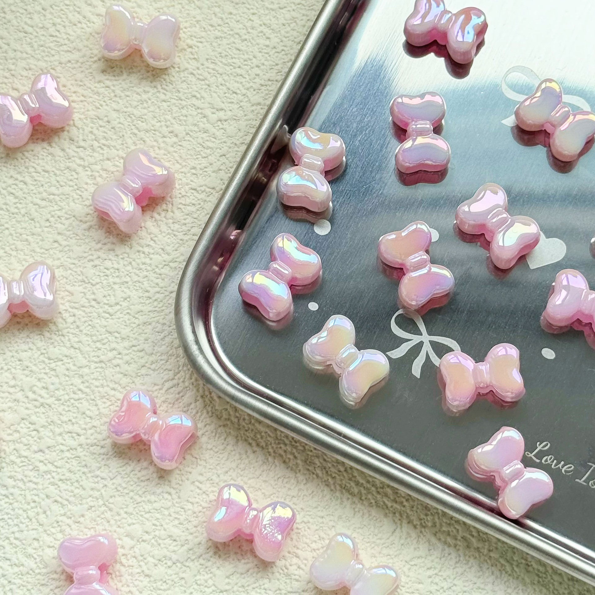 Wholesale 10pcs Four-way bow Acrylic Beads