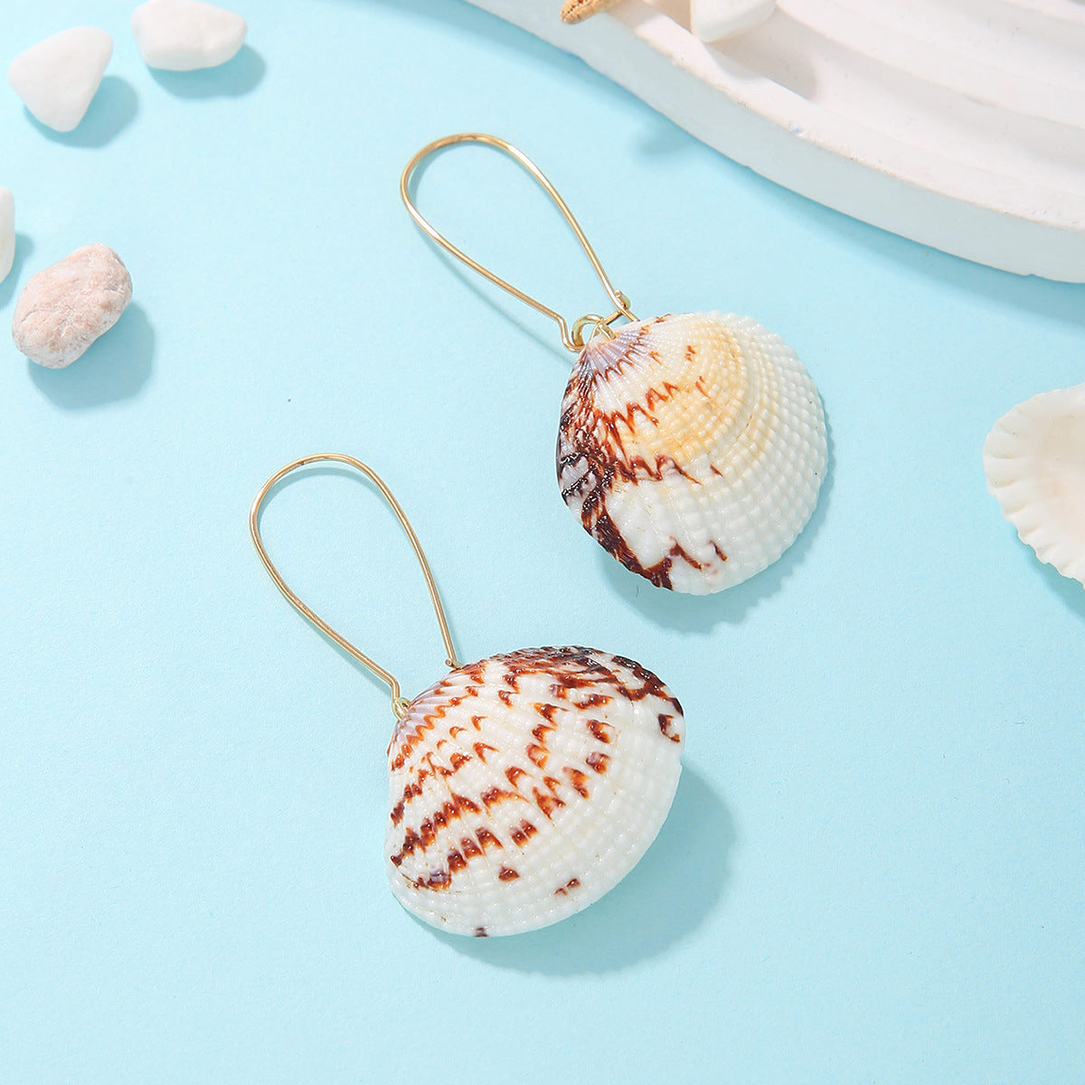 Wholesale Bohemian Shell Beads Pendant Earrings