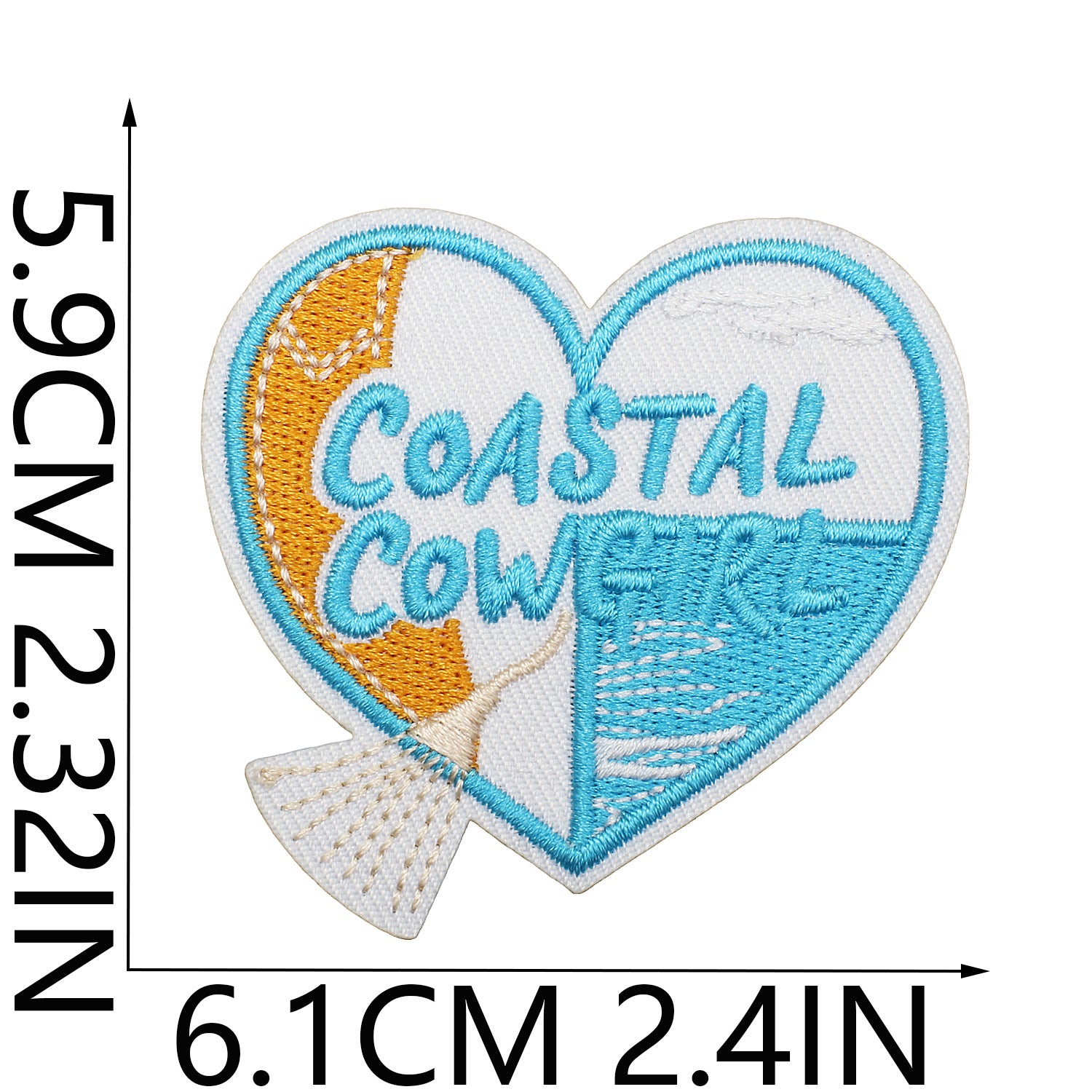 Wholesale Western Cowboy Shell Embroidered Patch Polyester Heat Transfer Applique For Clothing Casual Decorative Accent And Resale