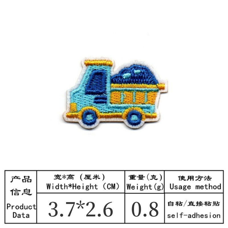 Wholesale Cartoon car embroidery engineering car DIY Patches