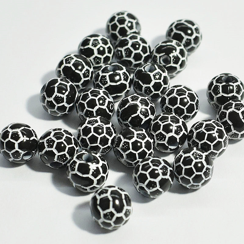 Wholesale 50pcs/pack Acrylic Baseball Basketball Soccer Tennis Loose Beads