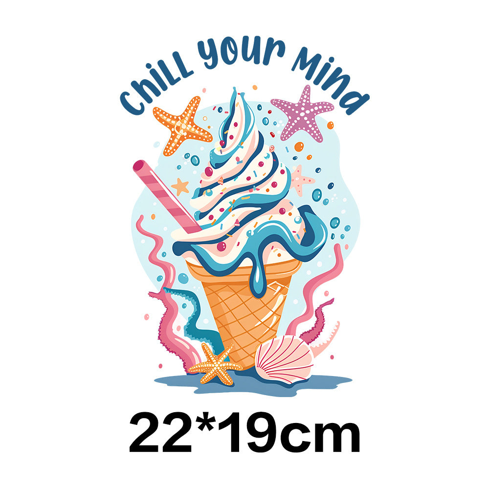 Wholesale 10pcs Summer Tropical Ice Cream UV DTF Ready to Press Transfers Wraps